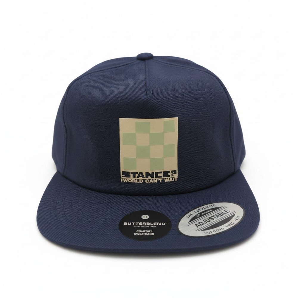 Stance Navy Blue Bungee Cord Adjustable Hat Butterblend Sweatband Yupoong Cap
